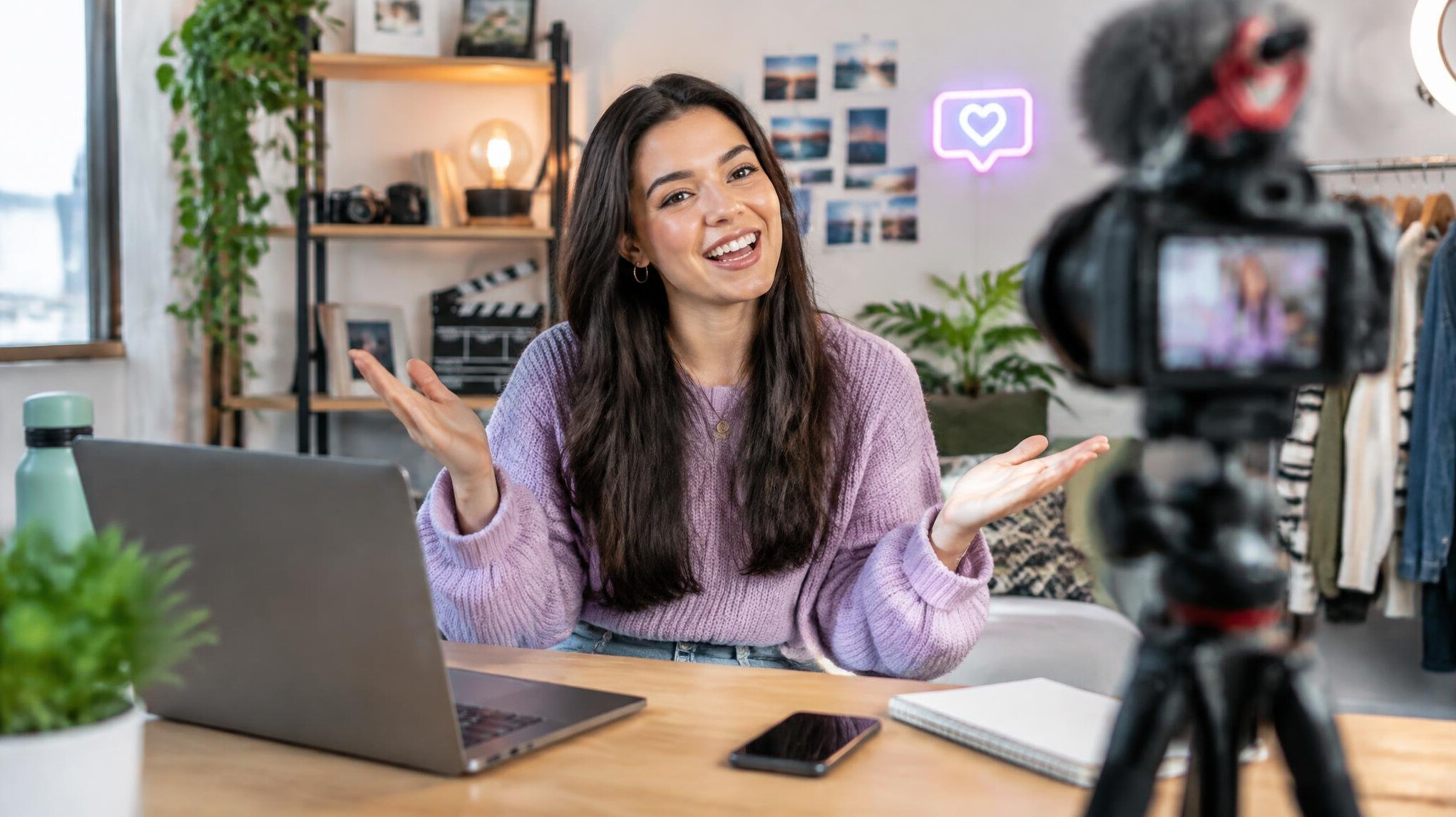 young influencers creating content