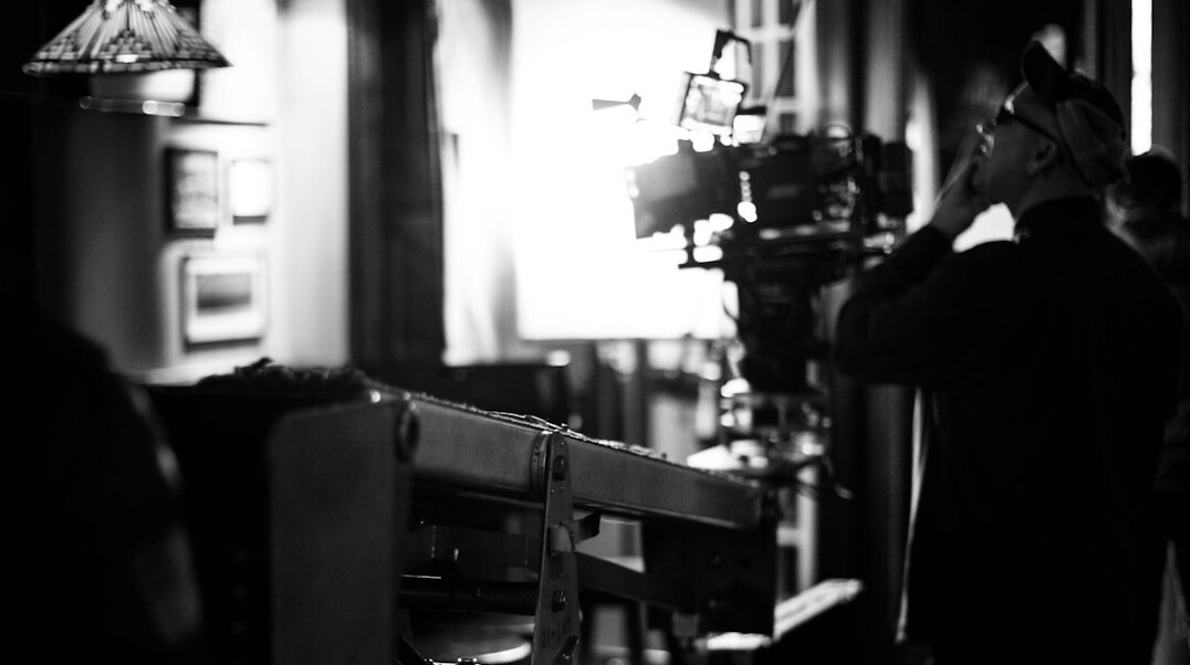 woman acting on set